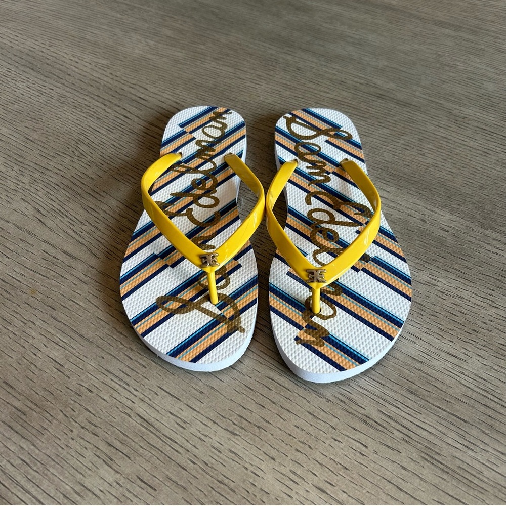 Sam Edelman Yellow and White Striped Sandals